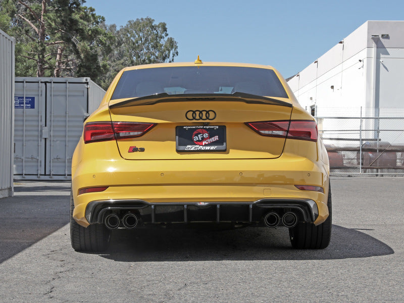 aFe MACHForce XP 3in-2.5in 304SS Exhaust Cat-Back 15-20 Audi S3 L4-2.0L (t) - Carbon Tips - 49-36442-C