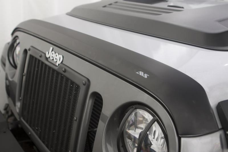 AVS 07-18 Jeep Wrangler Unlimited Aeroskin Low Profile Hood Shield - Matte Black - 377060
