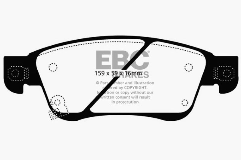 EBC 11-13 Infiniti G25 2.5 Yellowstuff Front Brake Pads - DP41807R