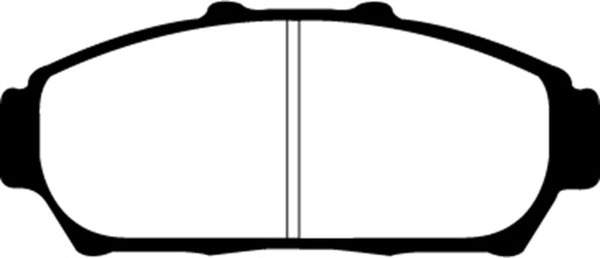 EBC 94-01 Acura Integra 1.8 Yellowstuff Front Brake Pads - DP41206R for 1994-2001 Acura Integra - front view
