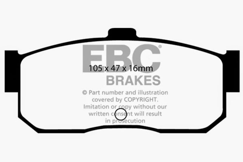 EBC 91-97 Infiniti G20 2.0 Yellowstuff Rear Brake Pads - DP4889R