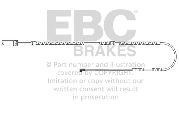 EBC 2010-2012 BMW 335xDrive 3.0L Twin Turbo (E92) Front Wear Leads - EFA135 for 2010-2012 BMW 3 Series - front view
