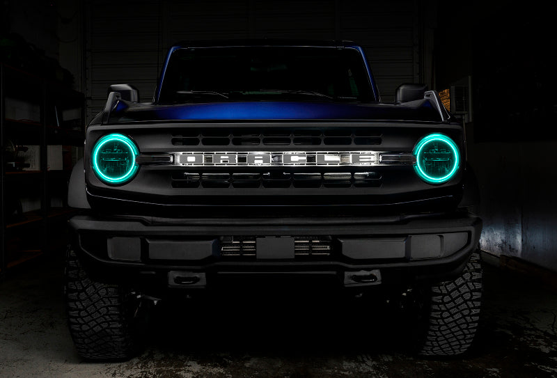 Oracle 2021 Ford Bronco Base Headlight LED Halo Kit - ColorSHIFT - w/ Simple Controller SEE WARRANTY - 1470-504
