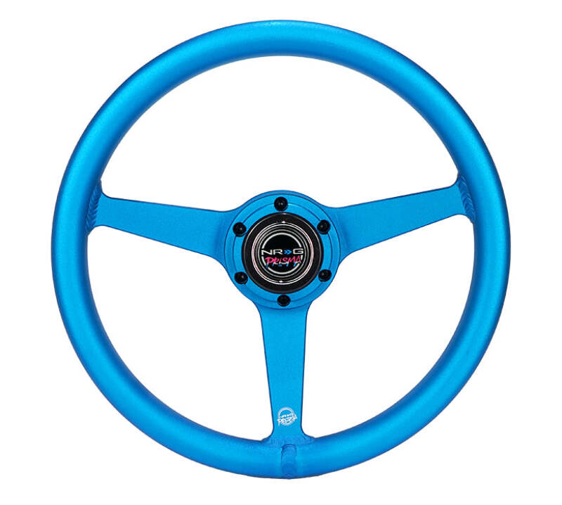 NRG Aluminum Steering Wheel 330mm - Heritage Solid Spoke - Ergonomic Grip - Anadized Blue - RST-071-BL - front view
