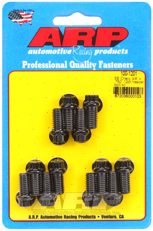 ARP SB Chevy 3/8 x .750in 12pt Header Bolt Kit - 100-1201