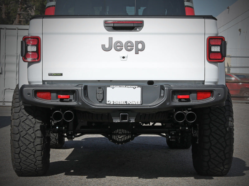 aFe Vulcan Series 3in 304SS DPF-Back 21 Jeep Gladiator V6-3.0L (td) Dual Black Tip - 49-38095-B
