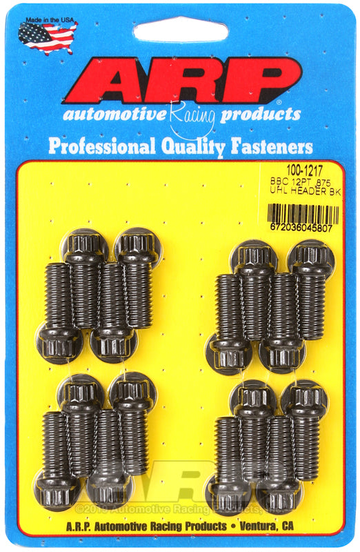 ARP BB Chevy 12pt .875 UHL header bolt kit - 100-1217