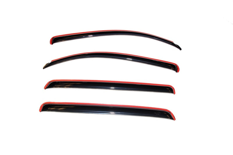 AVS 07-18 Toyota Tundra Crewmax Ventvisor In-Channel Front &amp; Rear Window Deflectors 4pc - Smoke - 194309