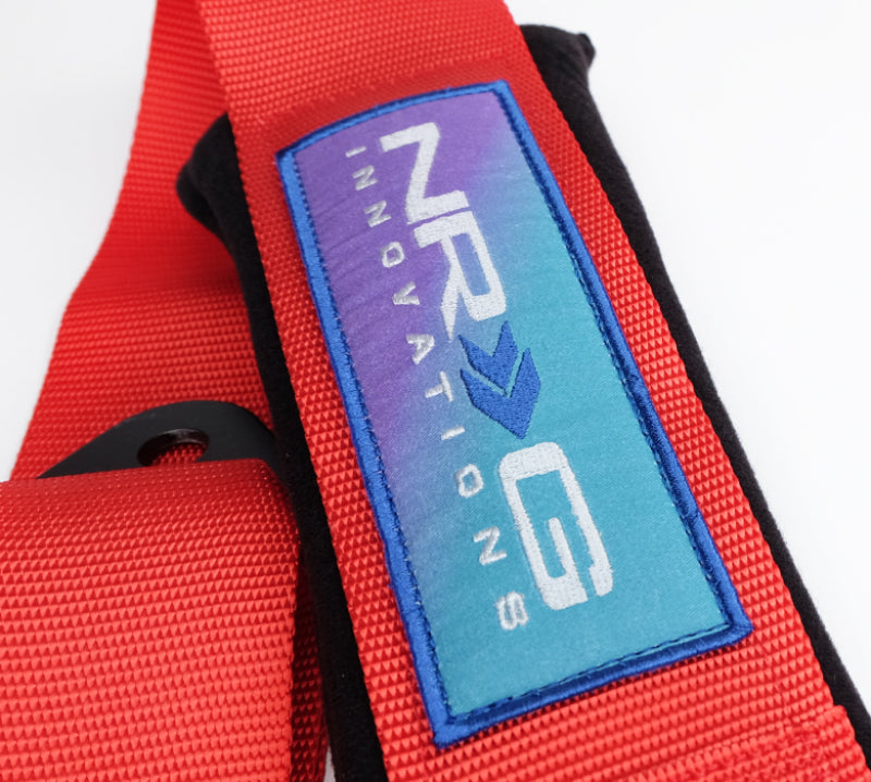 NRG 5PT 3in. Seat Belt Harness / Cam Lock - Red - SBH-B6PCRD - close-up view 2