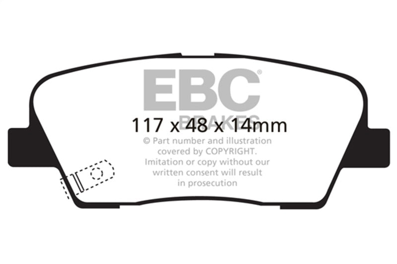 EBC 06-09 Hyundai Entourage 3.8 Greenstuff Rear Brake Pads - DP61806