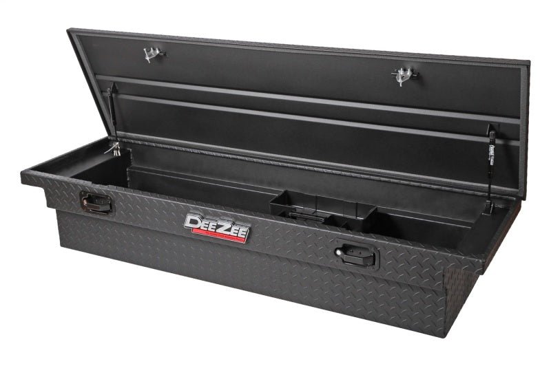 Deezee Universal Tool Box - Red Crossover - Single Lid Black BT Pull Handle (Low/Txt Blk) - DZ10170LTB