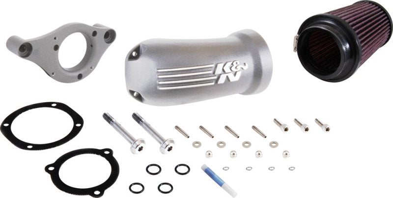 K&N 17-18 Harley Davidson Touring Models Performance Air Intake System Silver - 57-1139S for 2017-2021 Harley-Davidson FLHR R