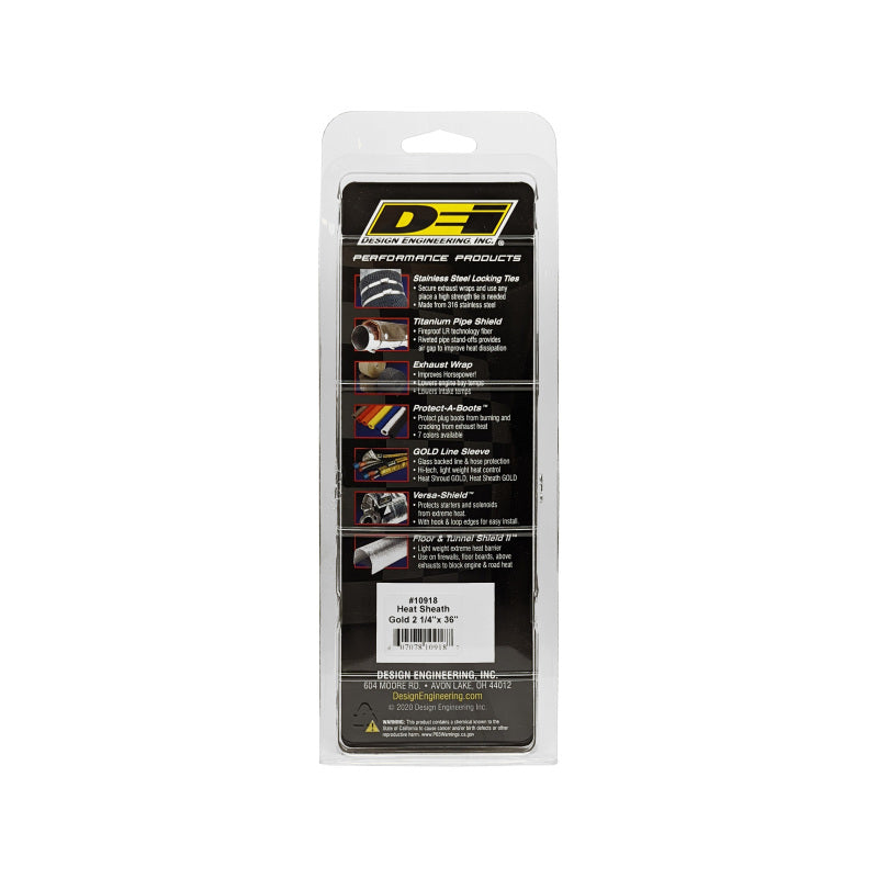DEI Heat Shroud GOLD 2-1/4in x 36in - 10918