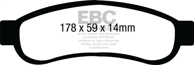 EBC 08-10 Ford F250 (inc Super Duty) 5.4 (2WD) Extra Duty Rear Brake Pads - ED91893
