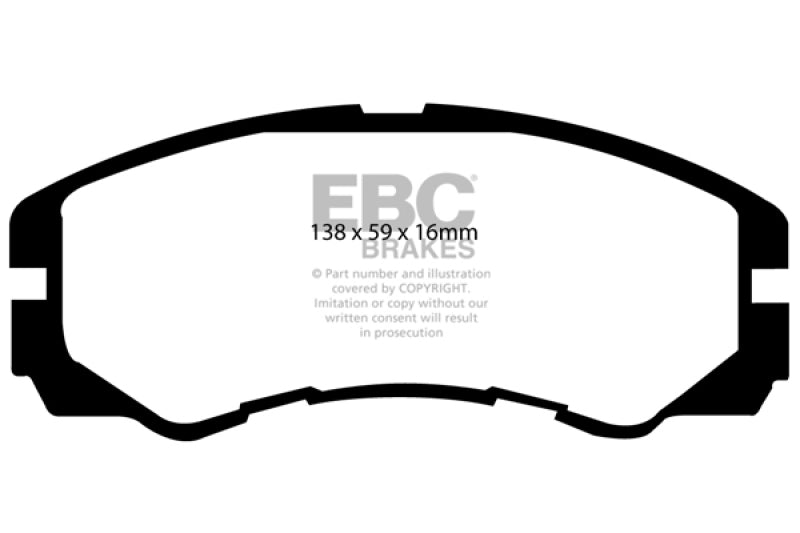 EBC 96-98 Acura SLX 3.2 Yellowstuff Front Brake Pads - DP4973R