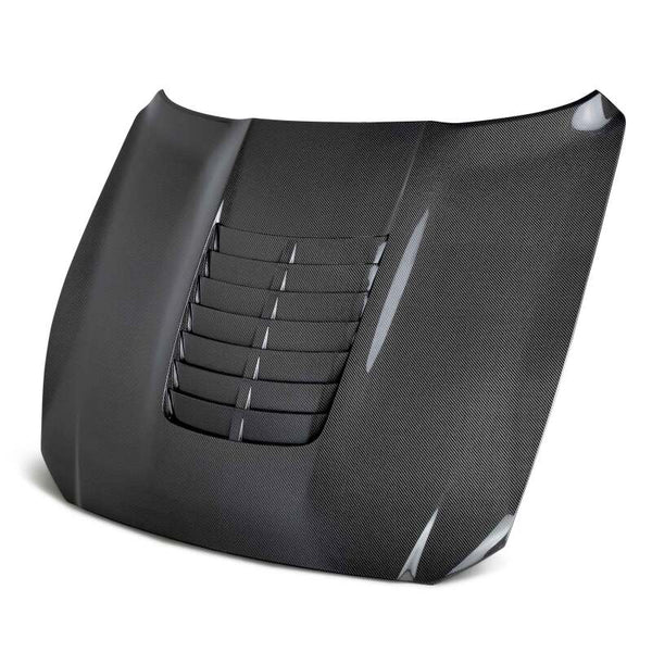 Anderson Composites 15-20 Ford Mustang Shelby GT350/GT350R Type GT5 Double Sided Carbon Fiber Hood - AC-HD15FDMU350-GT5-DS by