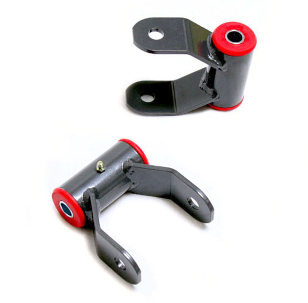 MaxTrac 15-18 Ford F-150 2WD/4WD 1in Rear Lift Shackles - 713210 for 2009-2025 Ford F 150