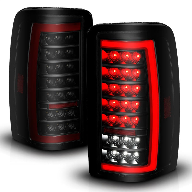 ANZO 00-06 Chevrolet Tahoe / GMC Yukon Full LED Taillights w/ Lightbar Black Housing/Smoke Lens - 311449