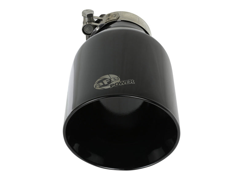 aFe MACH Force-Xp 409 SS Clamp-On Exhaust Tip 2.5in. Inlet / 4.5in. Outlet / 9in. L - Black - 49T25454-B091