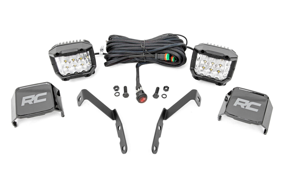 LED Light Kit | Ditch Mount |  3&quot; OSRAM | Wide | Chevy 1500 &amp; Chevy/GMC 2500HD/3500HD (07-14)