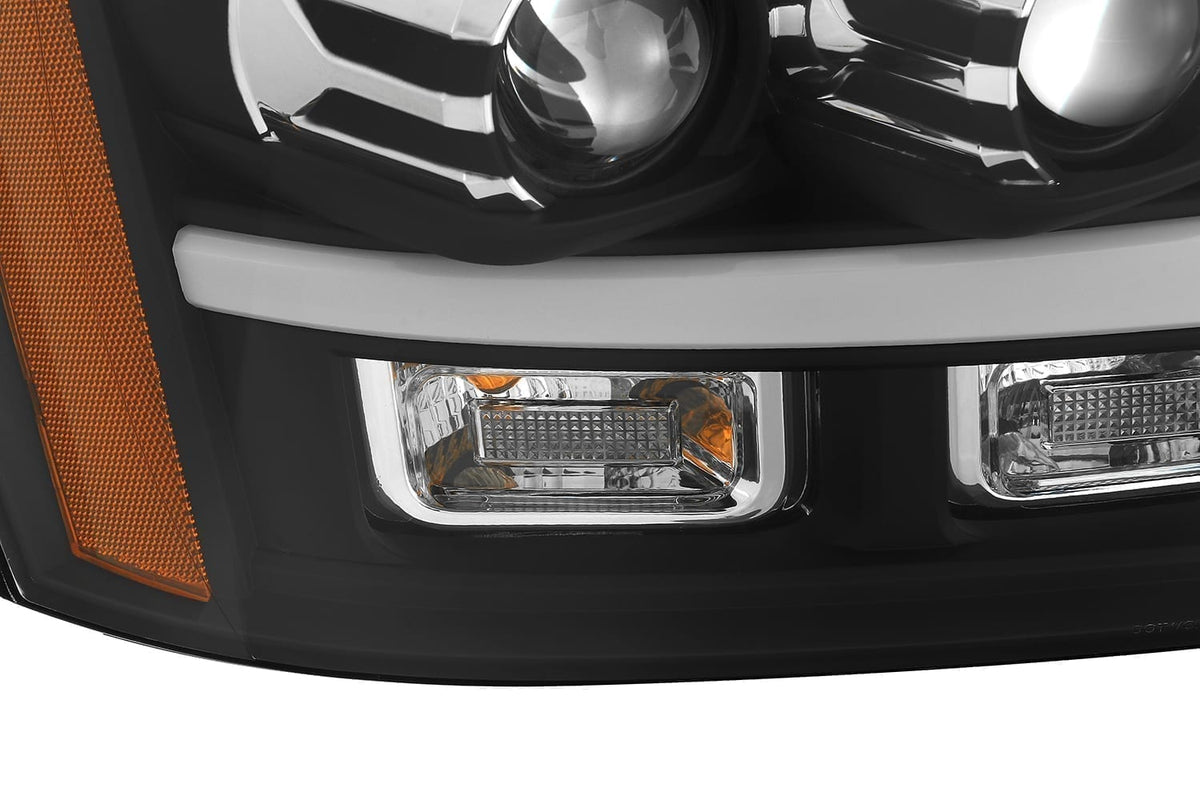 AlphaRex 07-14 Chevrolet Tahoe PRO-Series Proj Headlights Chrome w/Activ Light/Seq Signal/DRL - 880298 for 2007-2014 Chevrole