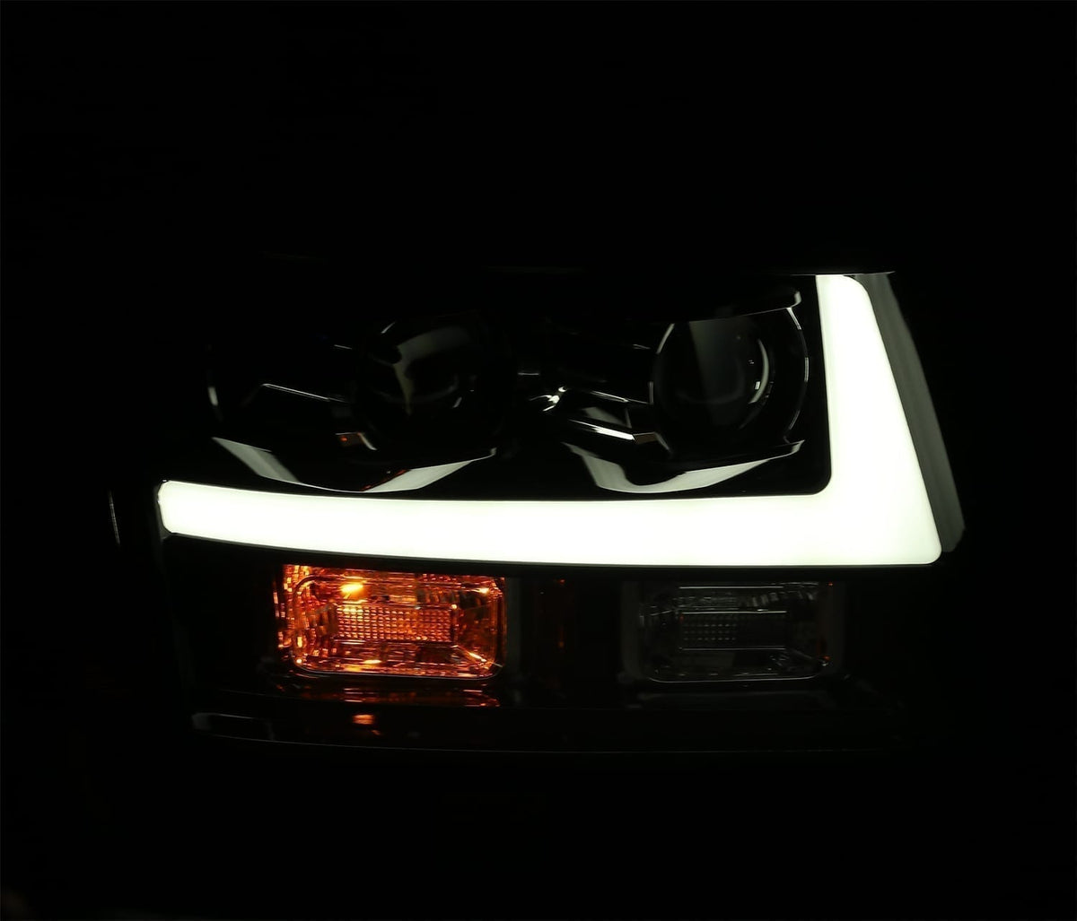 AlphaRex 07-14 Chevrolet Tahoe PRO-Series Proj Headlights Chrome w/Activ Light/Seq Signal/DRL - 880298 for 2007-2014 Chevrole
