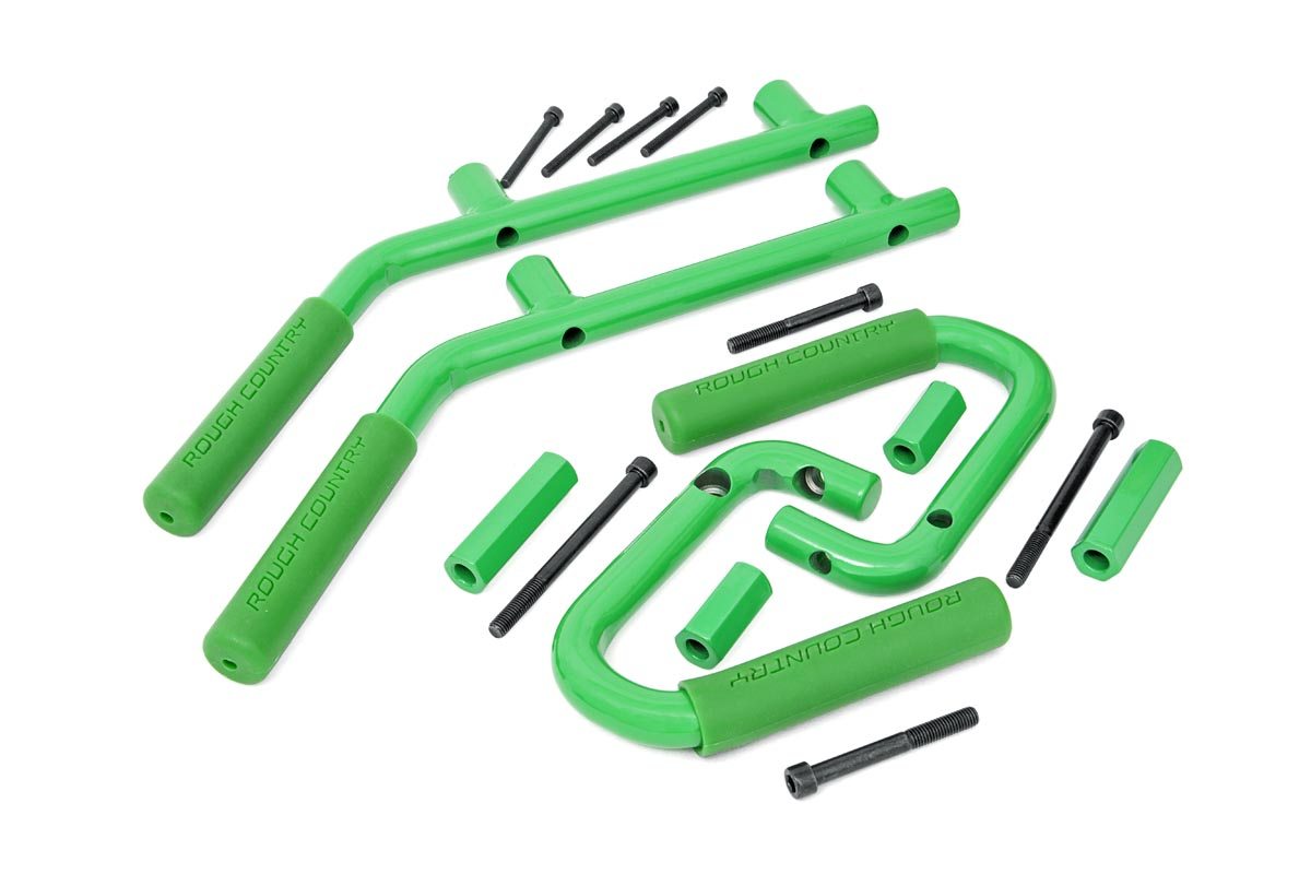Grab Handles | Steel | FR &amp; RR | Green | Jeep Wrangler JK/Wrangler Unlimited (07-18)