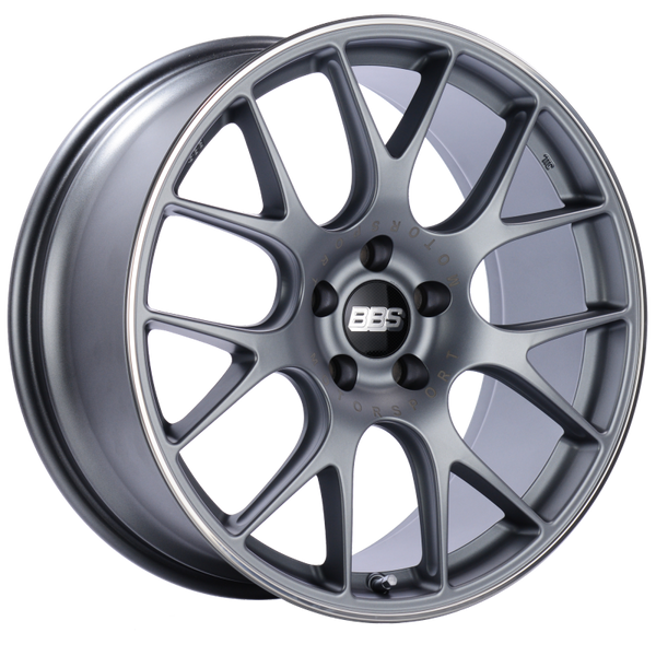 BBS CH-R 20x9 5x120 ET29 Satin Titanium Polished Rim Protector Wheel -82mm PFS/Clip Required - CH113TIPO by BBS - front view
