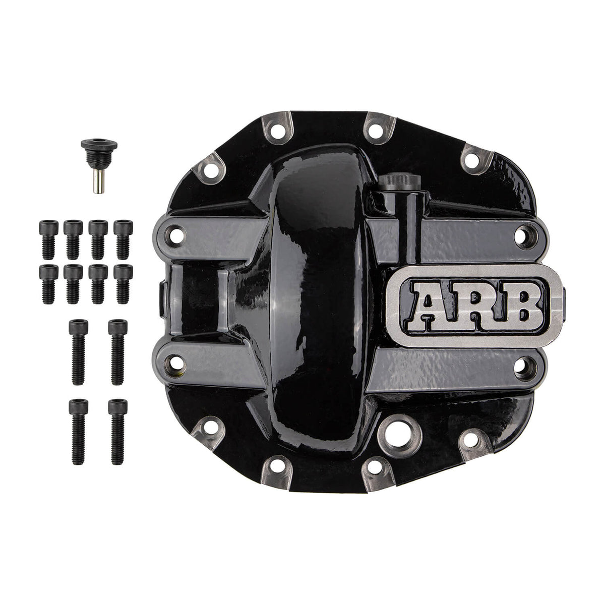 ARB Diff Cover Jl Sport Front Blac M186 Axle Black - 0750009B for 2018-2026 Jeep Wrangler - front view