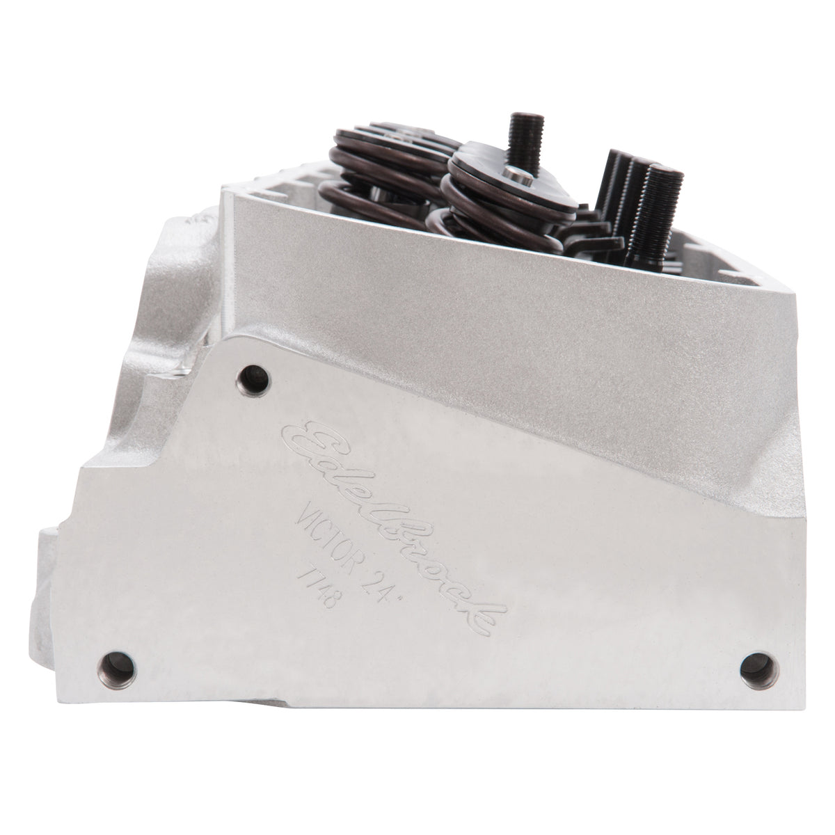 Edelbrock Cyl Head BBC Victor Jr 24 Deg Rect Port 300cc 106cc Combustion Chamber - 77485