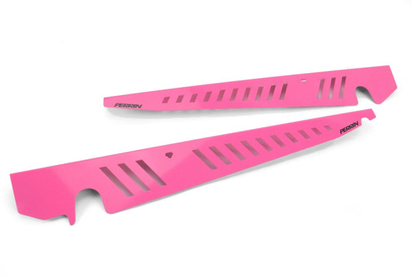 Perrin 2015+ Subaru WRX/STI Fender Shroud Set - Hyper Pink - PSP-ENG-550HP for 2015-2021 Subaru WRX STI - front view