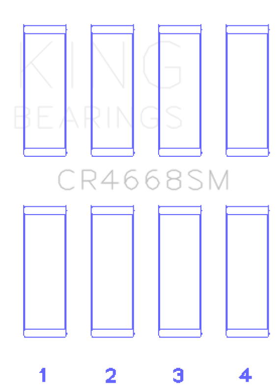 King Chrysler/Mitsubishi/Hyundai/Kia World Engine (Size Standard) Connecting Rod Bearing Set - CR4668SM