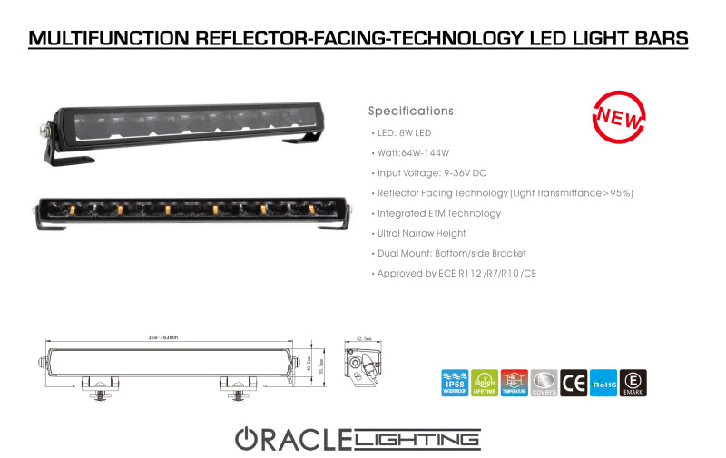 Oracle Lighting Multifunction Reflector-Facing Technology LED Light Bar - 30in SEE WARRANTY - 5900-30-023