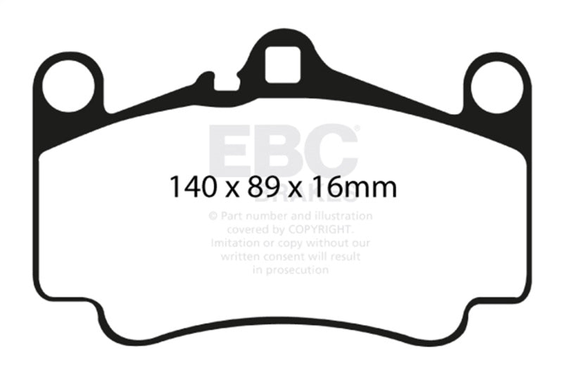 EBC 03-05 Porsche 911 (996) (Cast Iron Rotor only) 3.6 Carrera 4S Bluestuff Front Brake Pads - DP51515NDX for 1998-2012 Porsc