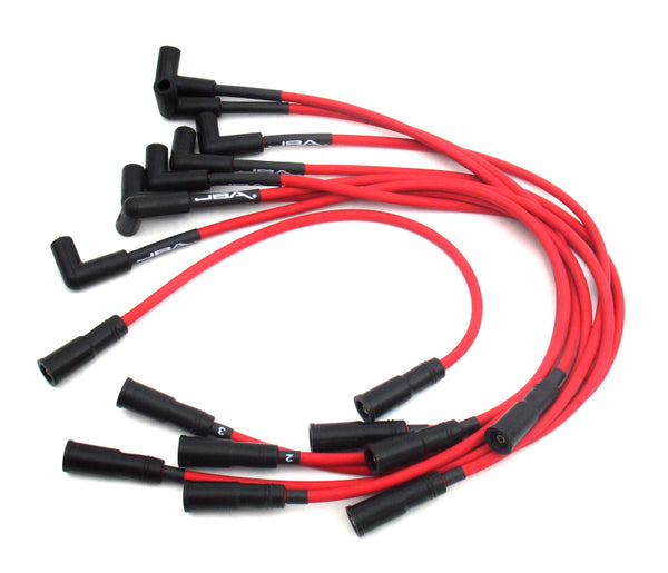 JBA 96-99 GM 5.0L/5.7L Truck Ignition Wires - Red - W0832 for 1996-1999 Chevrolet C1500 - front view
