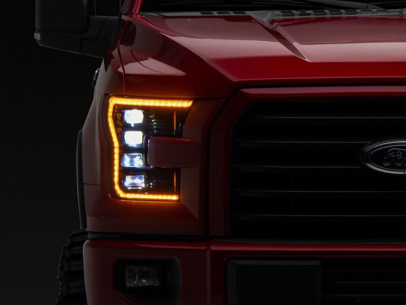 Raxiom 15-17 Ford F-150 CXR Series LED Headlights- Black Housing- Clear Lens - T596985 - front view