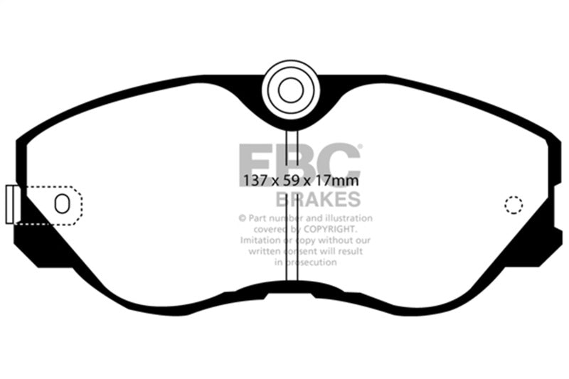 EBC 87-89 Nissan 300ZX 3.0 Turbo Redstuff Front Brake Pads - DP3736C
