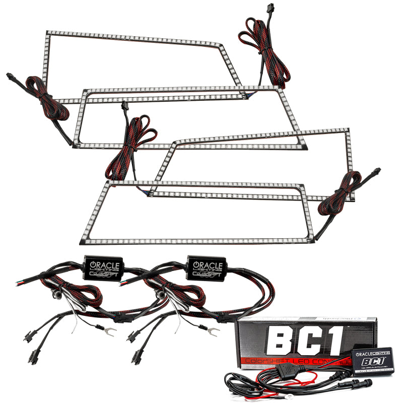 Oracle Chevy Silverado 03-06 Square Dual Halo Kit - ColorSHIFT w/ BC1 Controller SEE WARRANTY - 3959-335