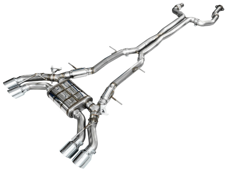 AWE Tuning 2021+ Cadillac CT4-V Blackwing SwitchPath Exhaust - Chrome Silver Tips - 3025-42436