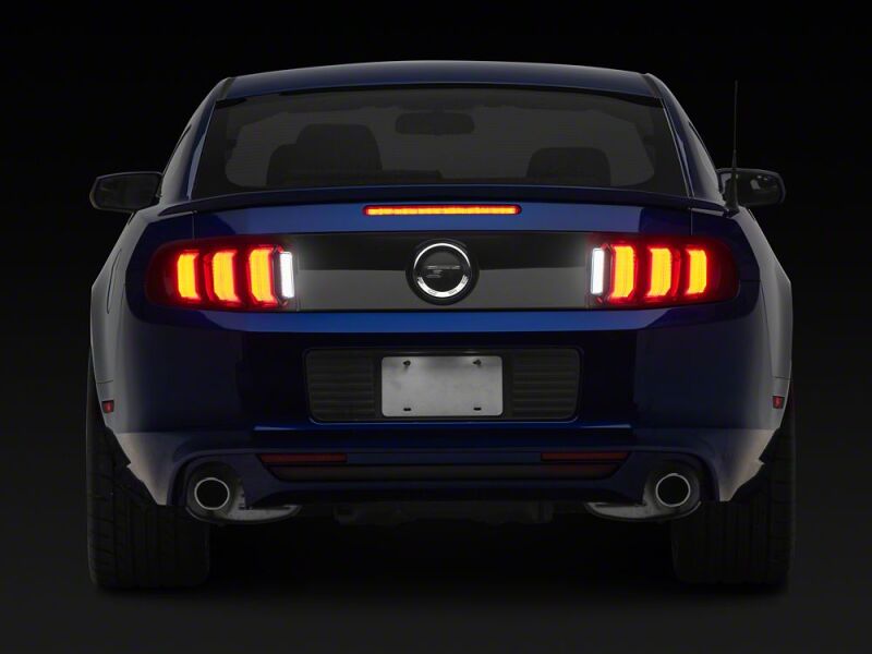 Raxiom 13-14 Ford Mustang CXR Series LED Tail Lights- Black Housing- Smoked Lens - 441705 - close-up view