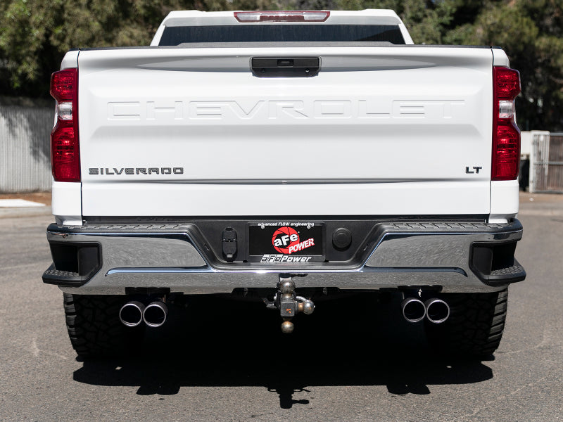 aFe Vulcan Series 3in-2-1/2in 304 SS Cat-Back 2019 GM Silverado / Sierra 1500 V8-5.3L w/ Black Tips - 49-34104-B