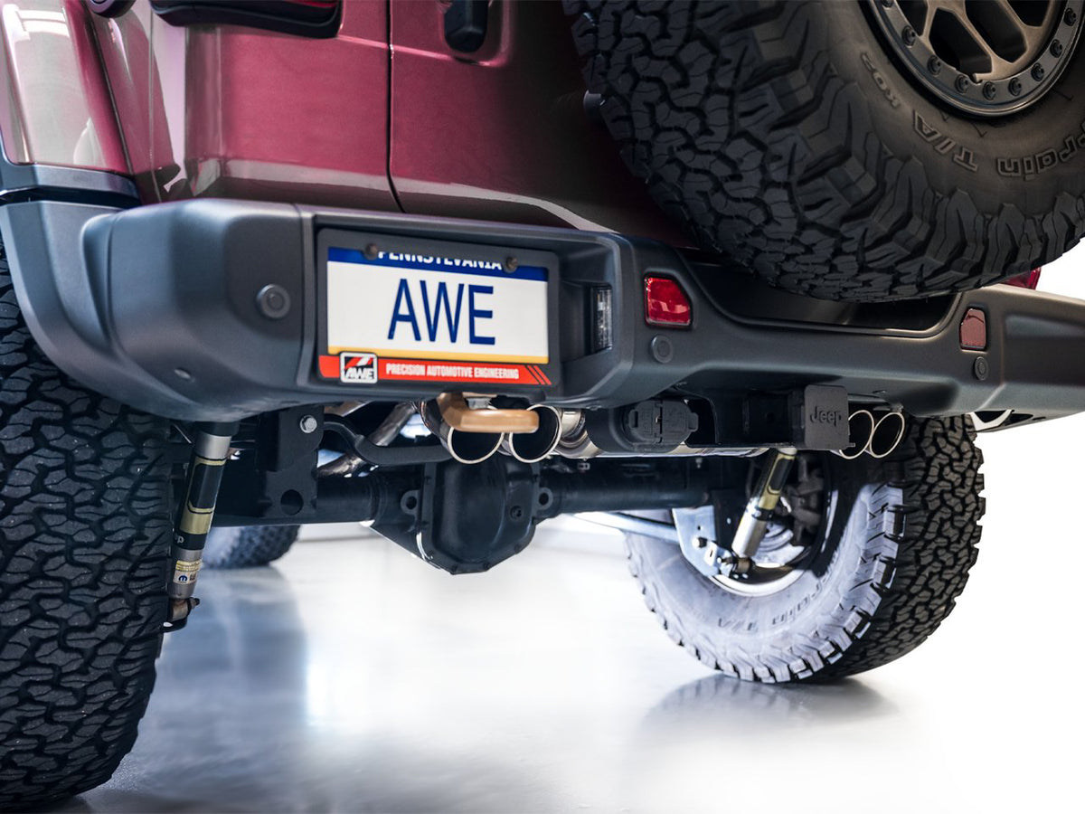 AWE 21+ Wrangler 392 Switchpath Cat-Back Exhaust- Quad BashGuards - 3025-41392