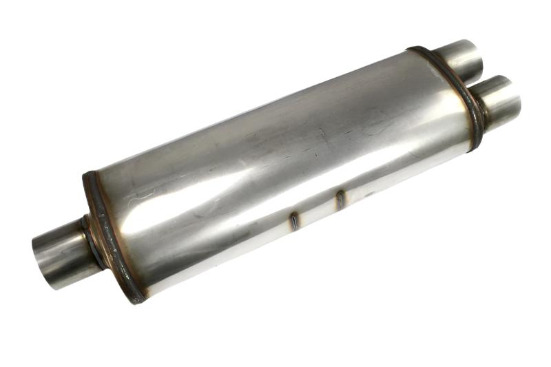 JBA Universal Chambered Style 304SS Muffler 25x8x5in 3in Center/Dual out - 40-302500