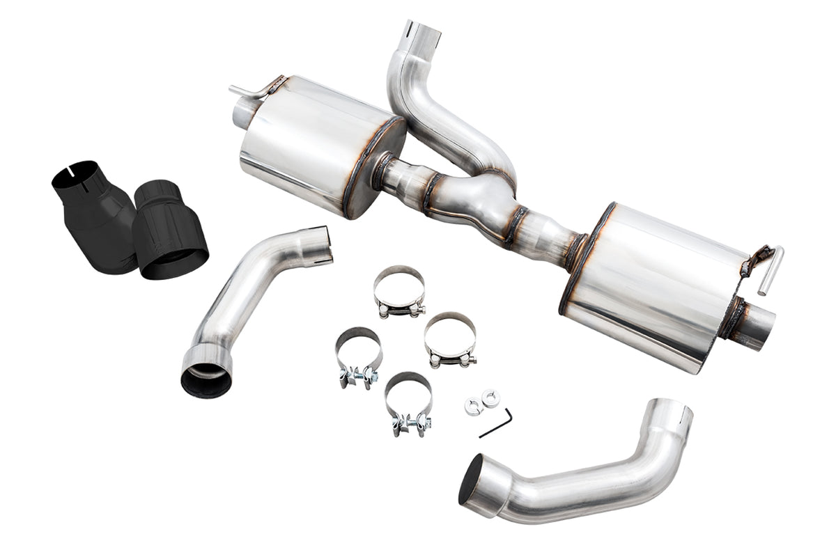 AWE Tuning 2018+ Jeep Wrangler JL/JLU Tread Edition Axle-Back Dual Exhaust - Diamond Black Tips - 3015-33001
