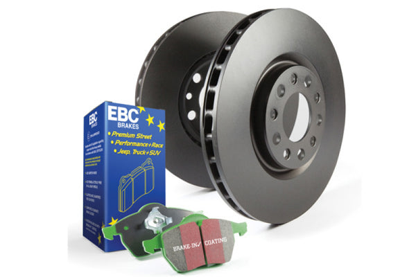 EBC S11 Kits Greenstuff Pads and RK Rotors - S11KF1012 for 2004 Volkswagen R32 - front view