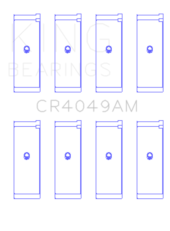King Engine Bearings Mitsubishi 4G15/G15B/G4Dj (Size +0.50mm) Connecting Rod Bearing Set - CR4049AM0.5
