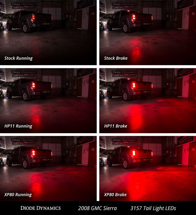 Diode Dynamics 07-13 GMC Sierra 1500 Rear Turn/Tail Light LED 3157 Bulb XP80 LED - Red Set of 4 - DD0059Q