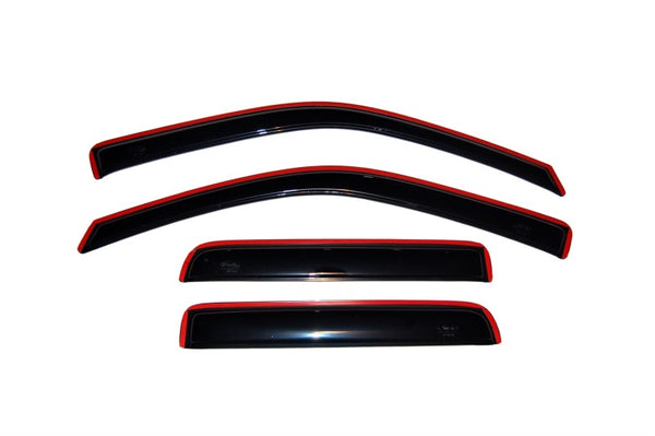 AVS 04-12 Chevy Colorado Crew Cab Ventvisor In-Channel Front & Rear Window Deflectors 4pc - Smoke - 194133 for 2004-2012 Chev