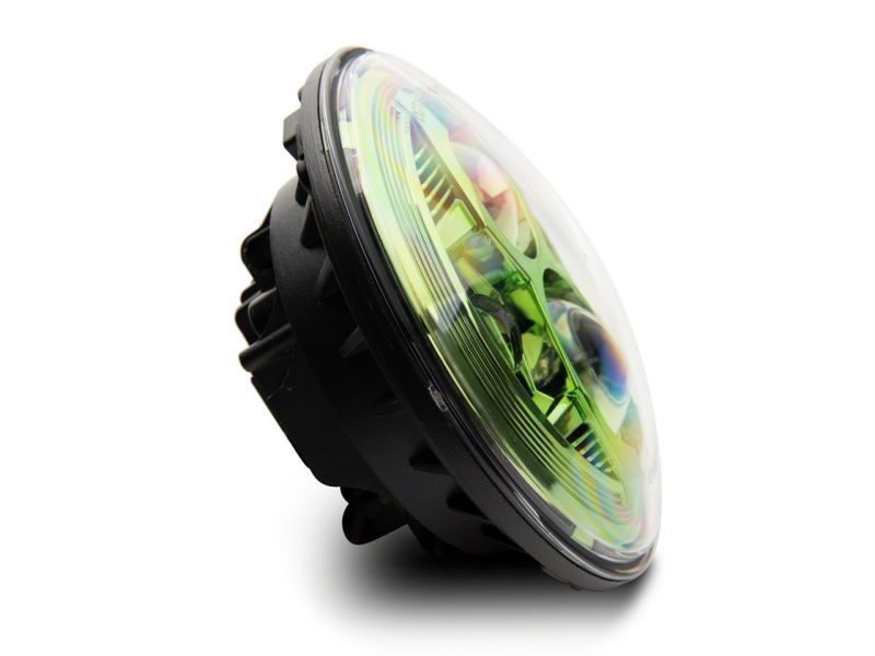 Raxiom 07-18 Jeep Wrangler JK 7-In LED Headlights Green Housing- Clear Lens - J154699