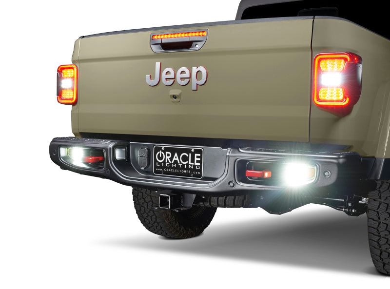 Oracle Jeep Gladiator JT Rear Bumper LED Reverse Lights w/ Plug & Play Harness - 6000K SEE WARRANTY - 5881-504